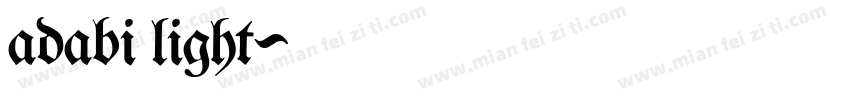 adabi light字体转换